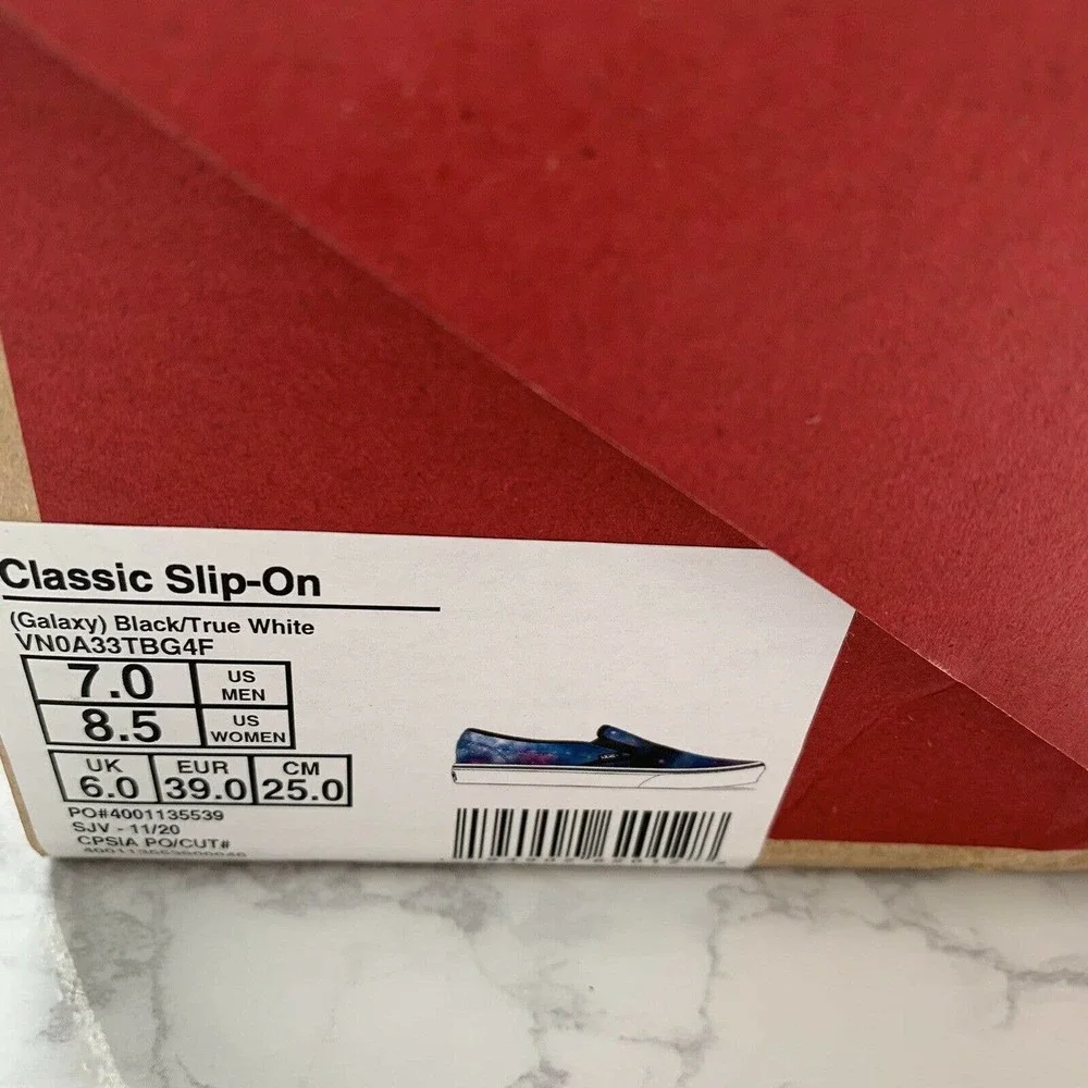 VANS Women’s NIB Classic Slip On Shoes Galaxy Blue - Picture 10 of 10